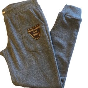 Patrick Rodeo Dr Is My Cardio Heather Grey Drawstring Joggers Size M GUC